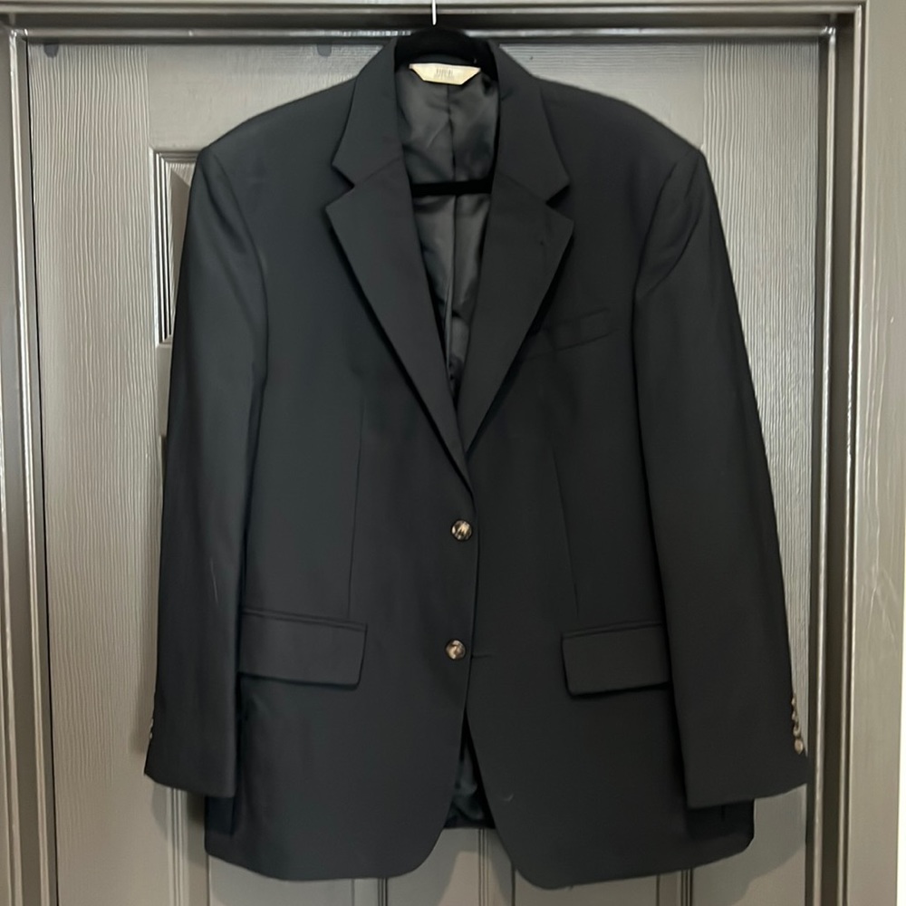 Men’s Suit Jacket Black 43R Versini